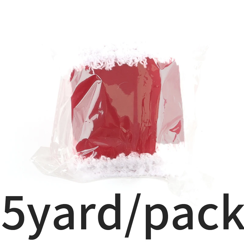 (5yards/roll)6.33Cm Christmas Hairy Ribbon New Year Celebration Gift Box Holiday Costume Design Neck Matching Girl's Heart