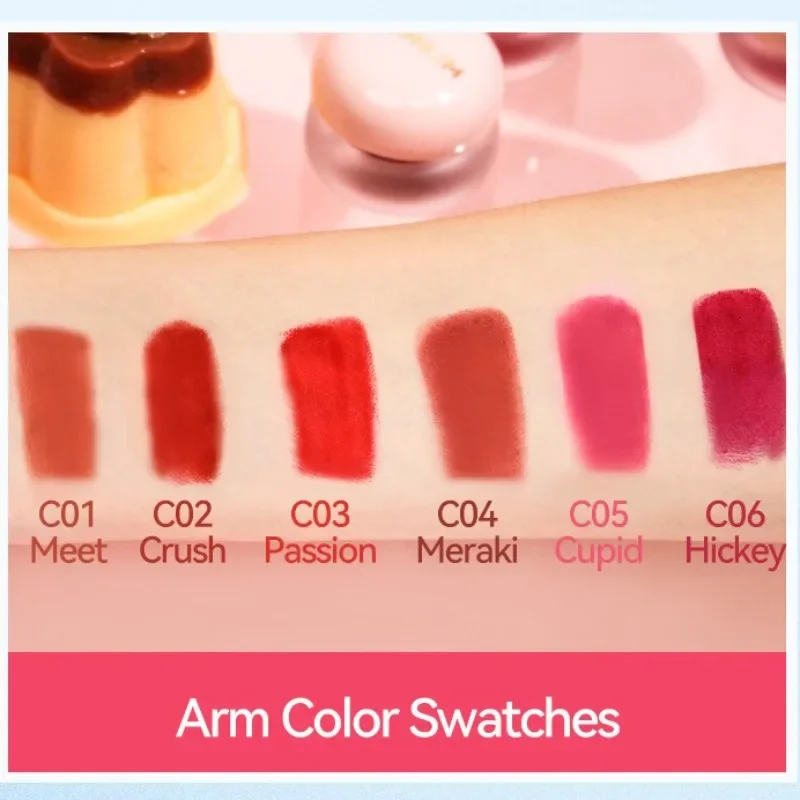 Jelly Lip Cheek Mud Matte Velvet Lip and Cheek Dual-use Blush Cream Lasting Waterproof Red Tint Lipsticks Rouge Blusher Makeup