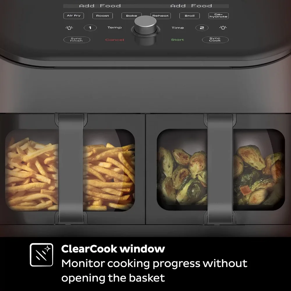 8QT Dual Basket Air Fryer Touchscreen