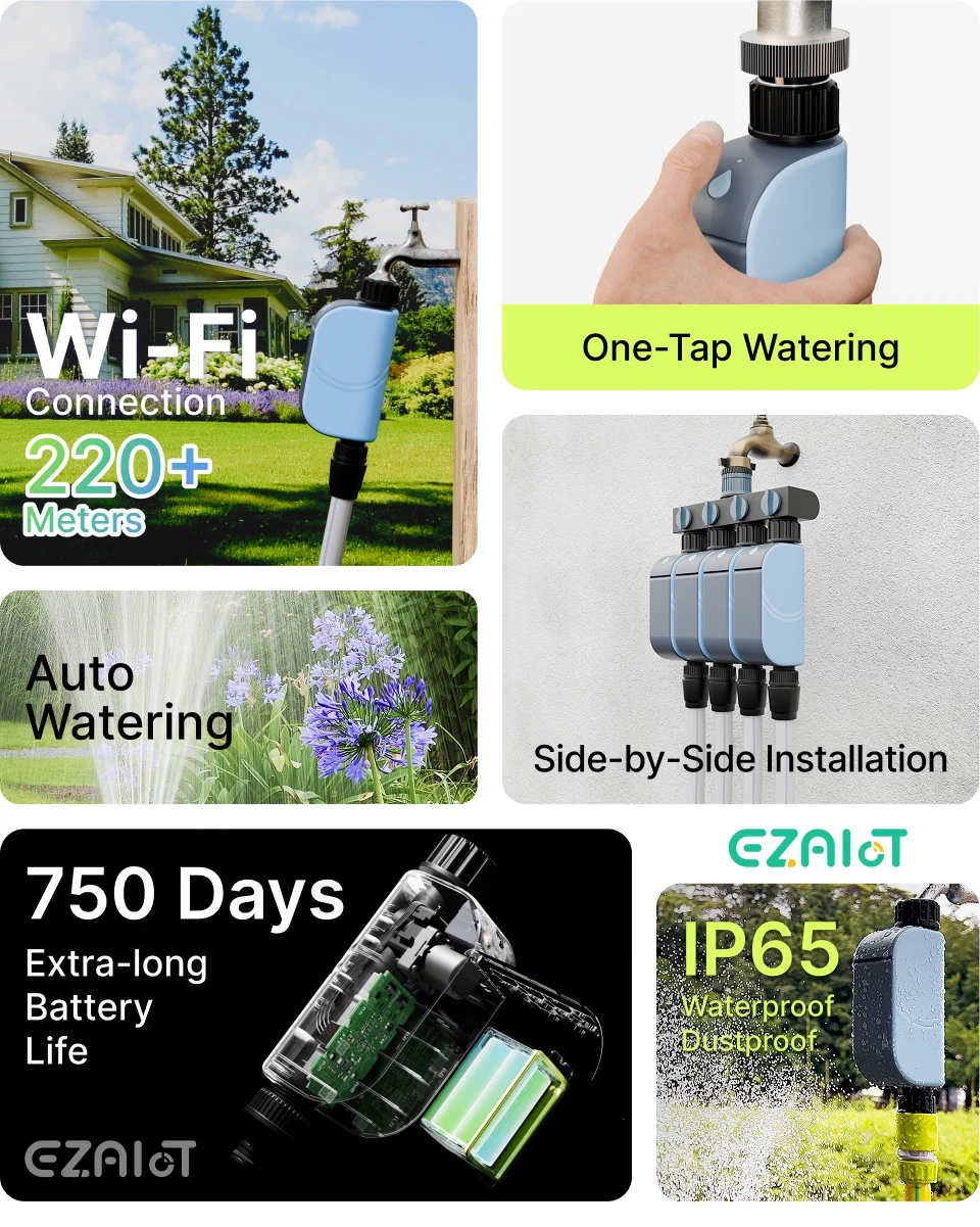 Wifi Smart Garden Watering Timer Automatic Irrigation Programmer System Sprinkle