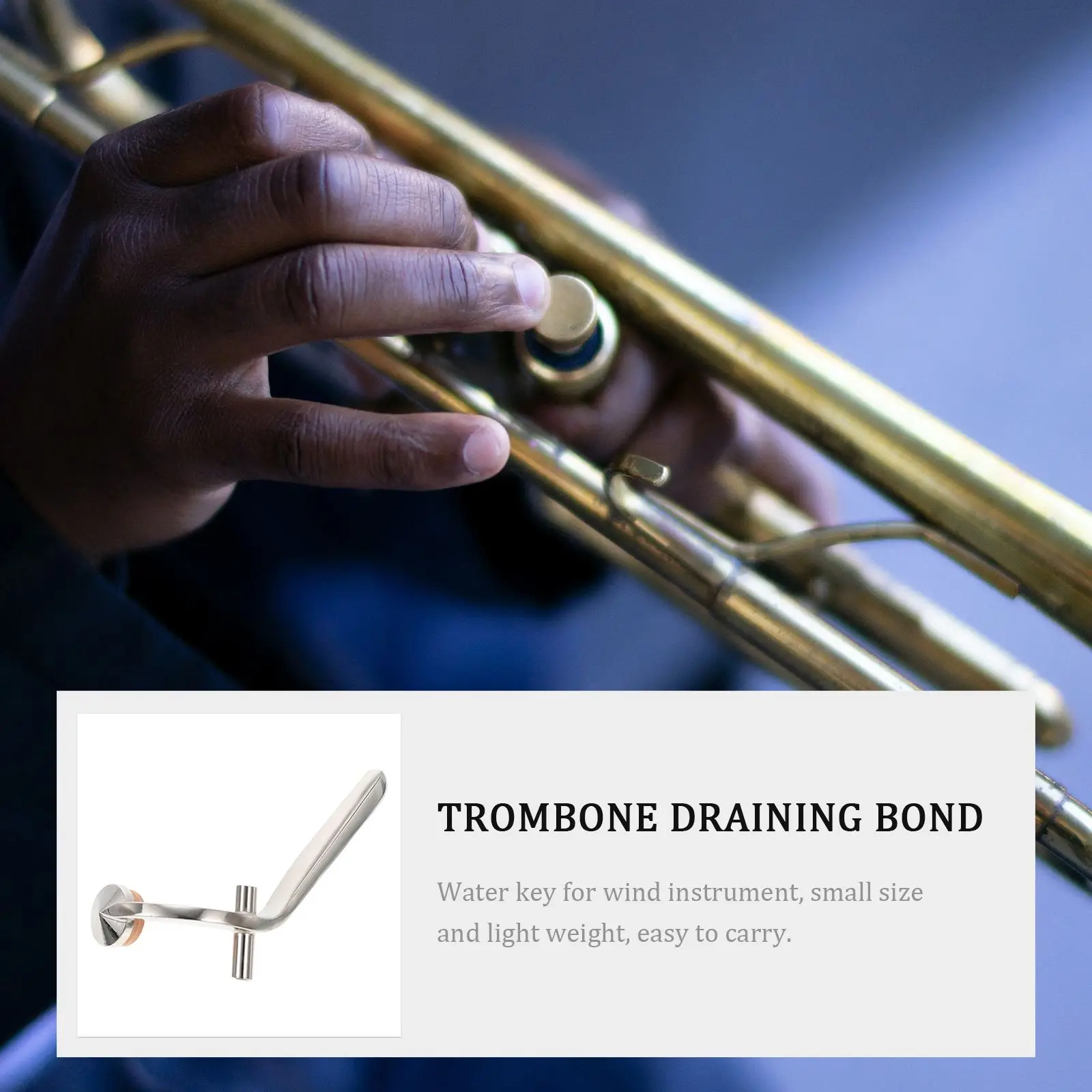 Trombone Watergate Key Bond Cork Pad Drain Clique Bond Fiiting Replacement Musical Instrument Trombone Accessories