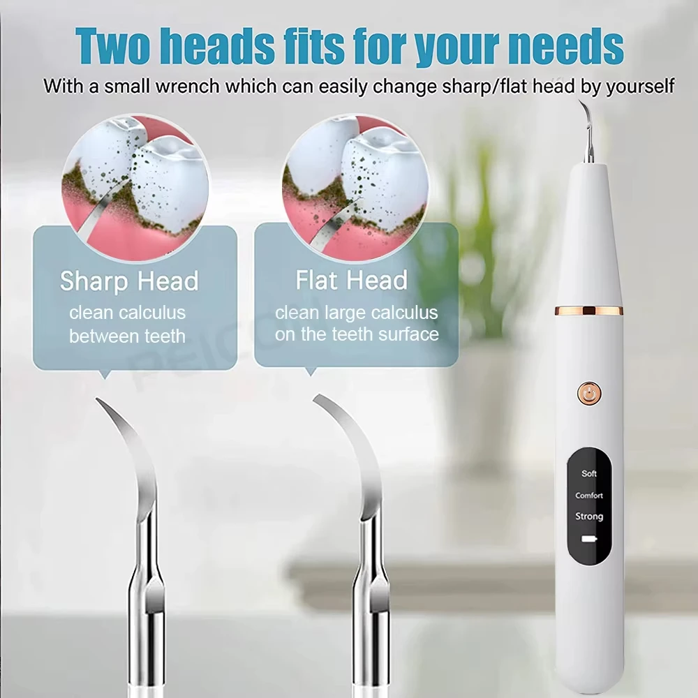 Dental Calculus Scaler Ultrasonic Dental Tartar Remover Electric Ultra Sonic Dental Calculus Plaque Removal Scaler Tartar Eliminator dental calculus scaler