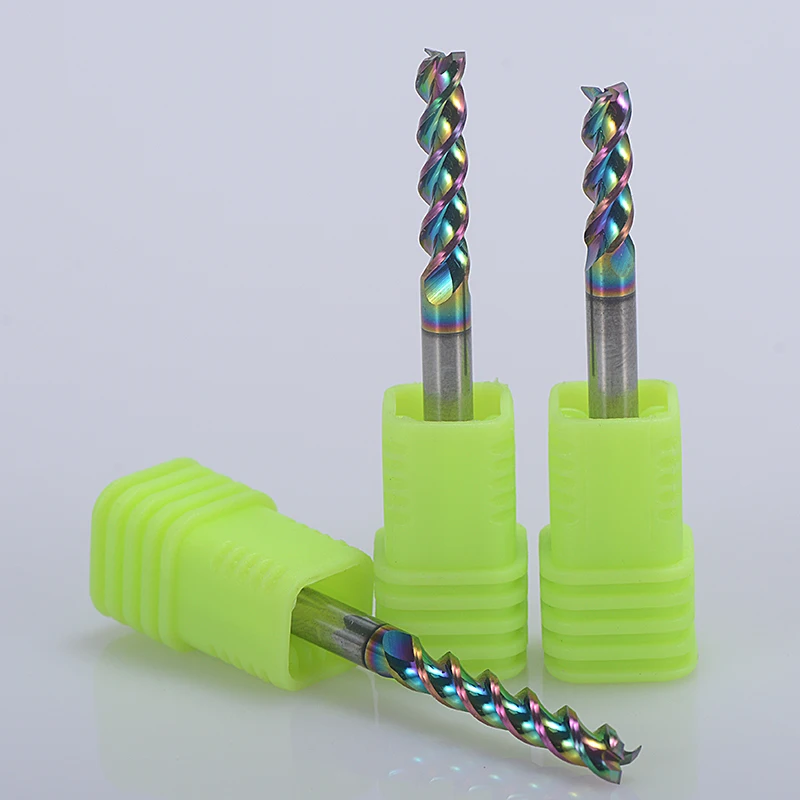 

1Pcs 1mm-12mm 3 Flutes U Slot HRC56 DLC Coated Spiral End Mill Tools Alu Milling Cutter for Aluminum alloy