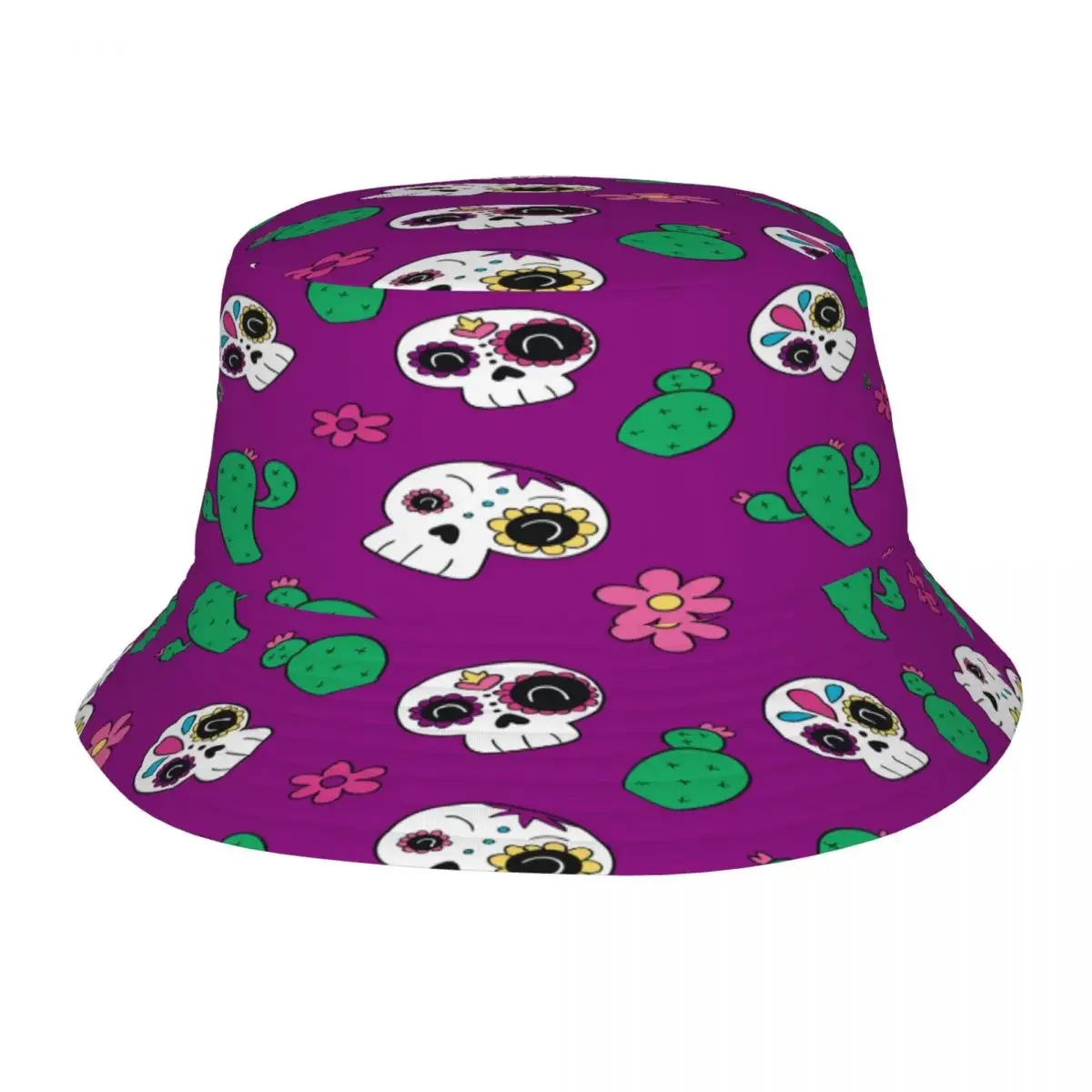 

Skulls And Cactus Fisherman Cap Hip Hop Gorras Summer Unisex Printing Bucket Hat Outdoor Gardening Beach Hiking Fishing Caps