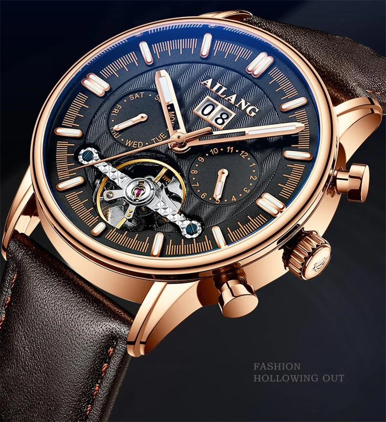 AILANG Top Tourbillon Man es Mechanical Sport Waterproof es Luxury Automatic Men's Clock_voghion.com