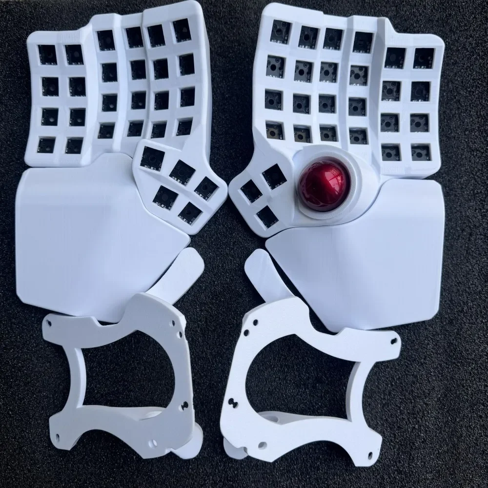 Charybdis Nano Wireless Trackball Split Keyboard with Palm Pad