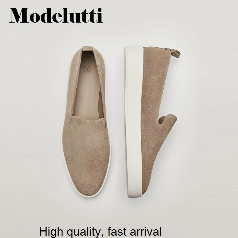 

New England 2023 Style Fashion Simple Slip-On Loafers Women Soft Genuine Leather Lazy Female Shoes Women’s Flat Shoes