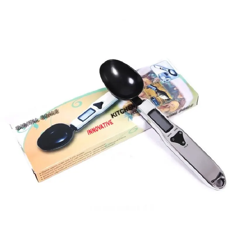Electronic kitchen scale LCD digital weight measuring spoon 500g/0.1g stainless steel plastic