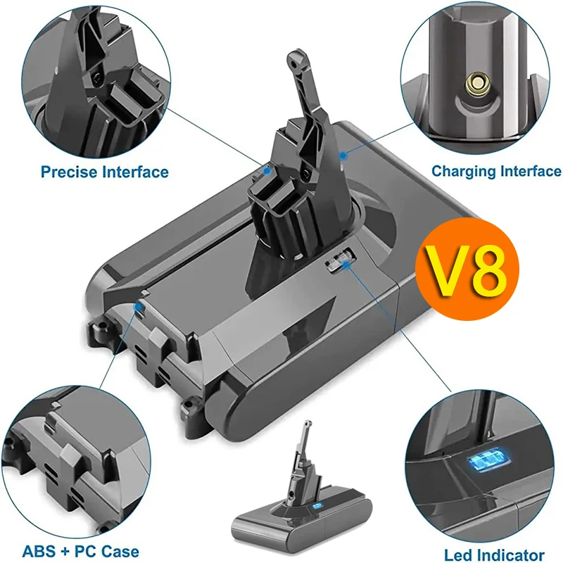 Vacuum Cleaner rechargeable Battery for Dyson V6 V7 V8 V10 V11 V15 Series SV07 S