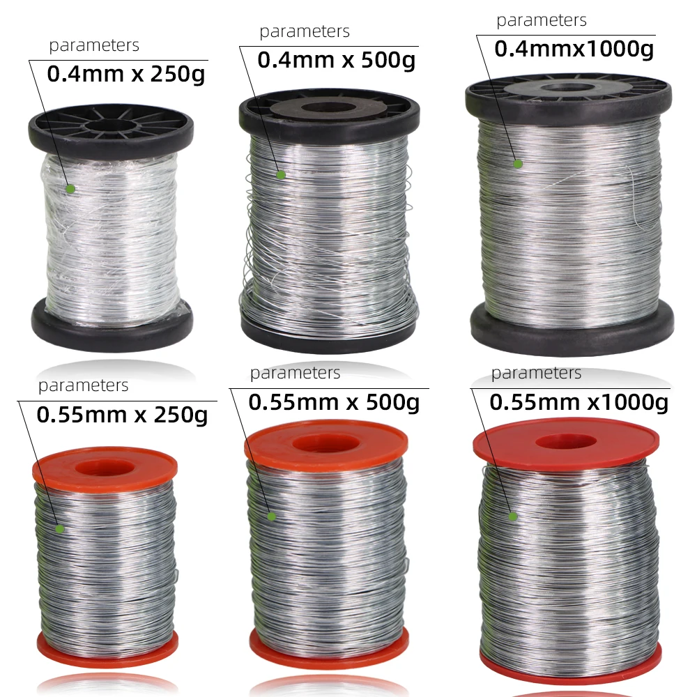 Beekeeping Stainless Steel Wire Beehive Frame Tool 0.4mm&0.55mm 250/500/1000g 1 Roll Honeycomb Foundation Bees Equipment Special