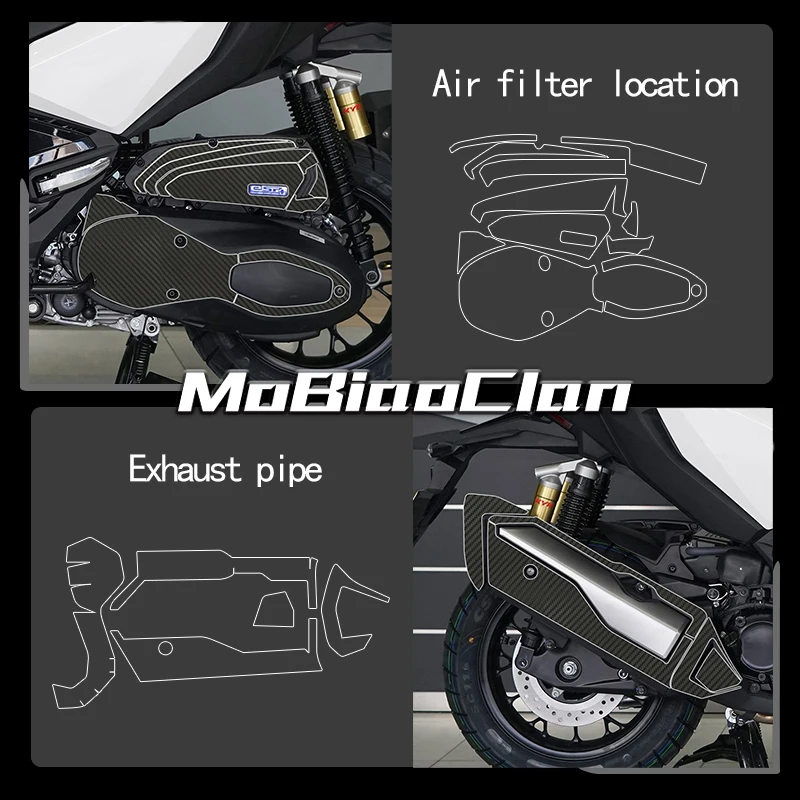 Für HONDA ADV 350 ADV 350 adv 350 2025 Modifikation 3D Carbon Faser Aufkleber Schutz Aufkleber dekorative Aufkleber Zubehör – Detail 6