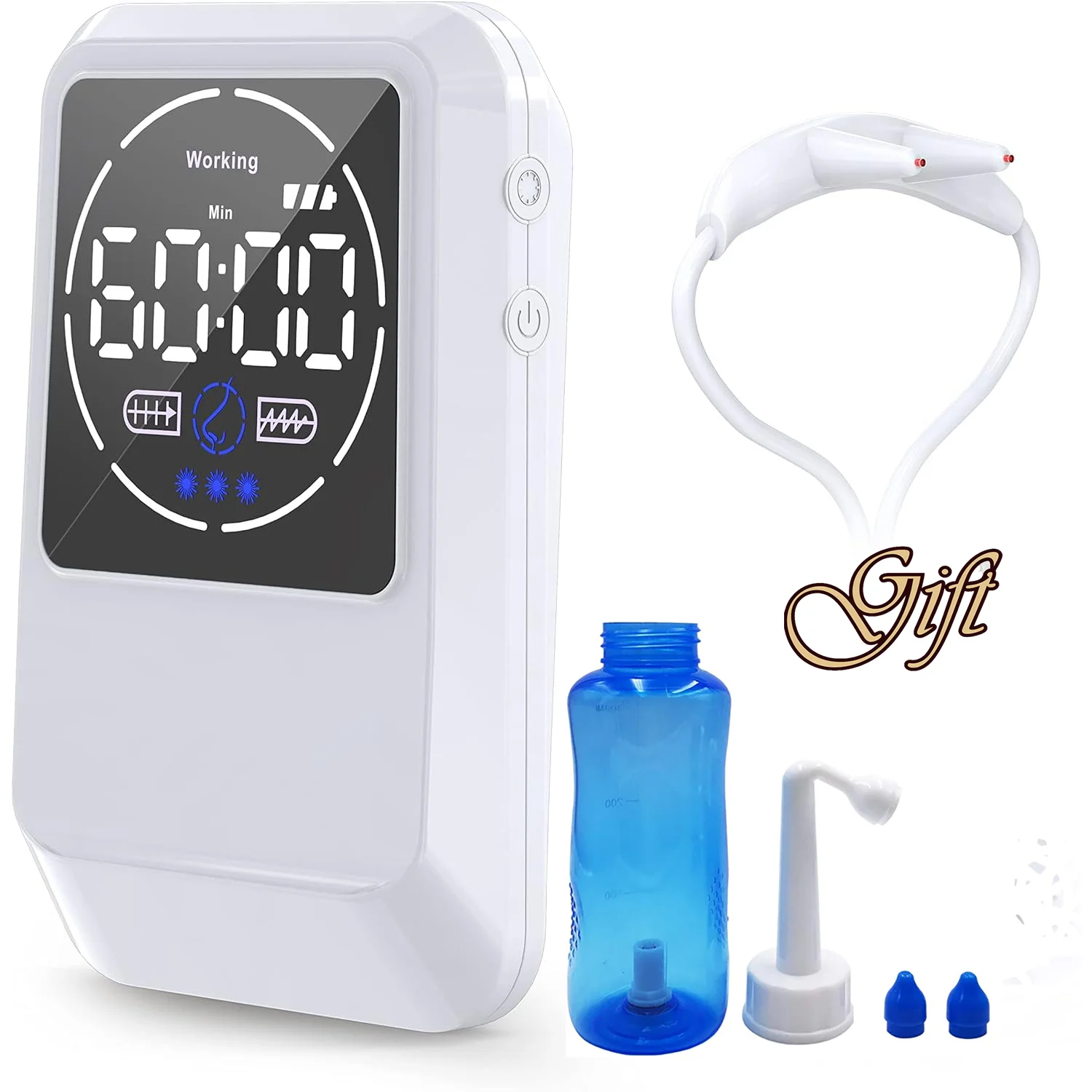 

Allergic Rhinitis Relief Device,Laser Therapy Device, Portable Rhinitis Relief Equipment,Free Nasal Cleaning Bottle As A Gift
