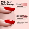 FZANEST Nail Supplies Rubber Top Coat Uñas Nail Tech Thicker Gel Nail Polish 3D Design Gel Nails Art Shell Nail Polish 4