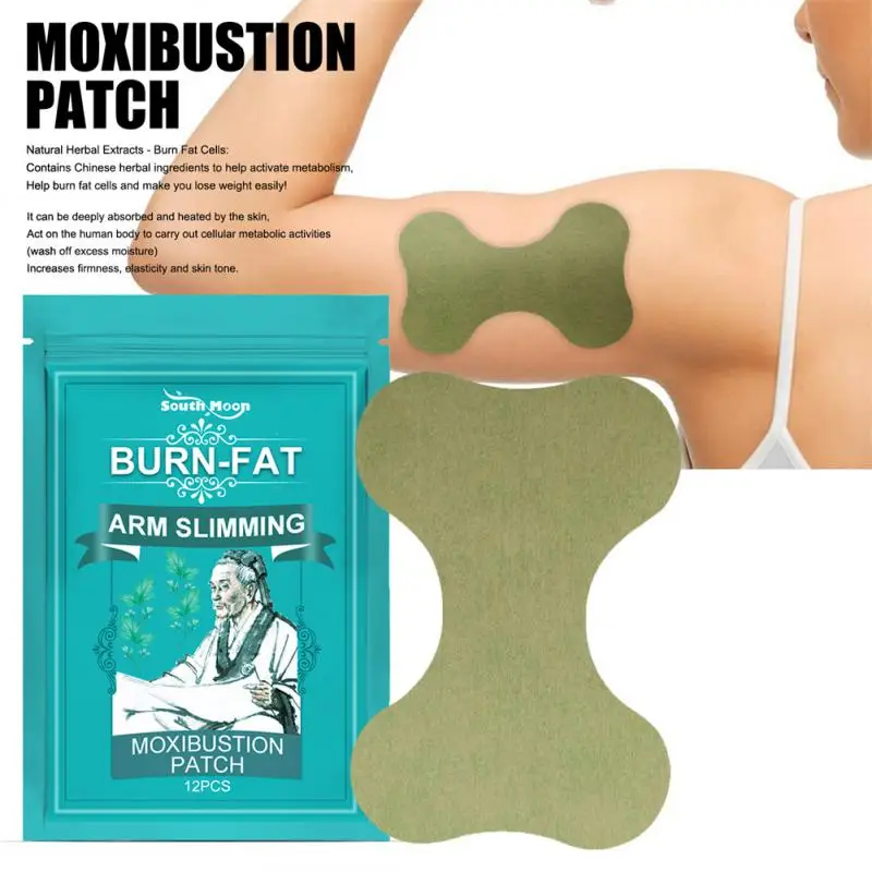 12Pcs/Bag Thin Arm Patch Weight Loss Stickers Cellulite Removal Fat Burning Slimming Body Massage Shaping Care Herbal Plaster