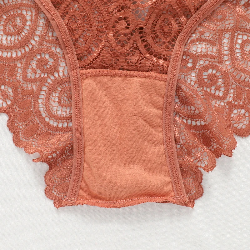 Meet'r Women Sexy Lace Panties Low-Rise Temptation Lingerie G String Transparent Underwear Hollow Out Briefs Intimates
