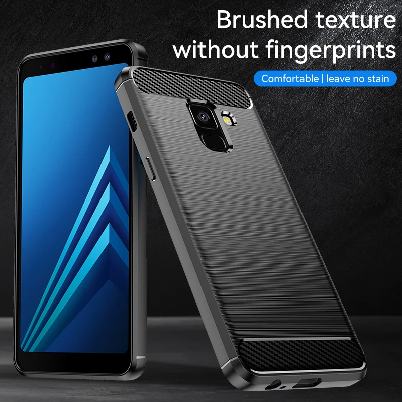 Carbon Fiber Soft Bumper Shockproof TPU Case Cover
