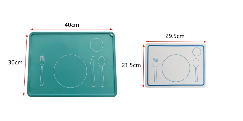 Silicone Placemat for Kids Montessori Dinning Manner Learning Resources Children's Tableware Kitchen Utensils Early Education