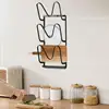 Pot Lid Holder Wall Mount Hangings Pan Shelf No-Drill Adhesive Mount Pan Holder Kitchen Floating Shelf 3-Layer Pot Lid Drainage 3