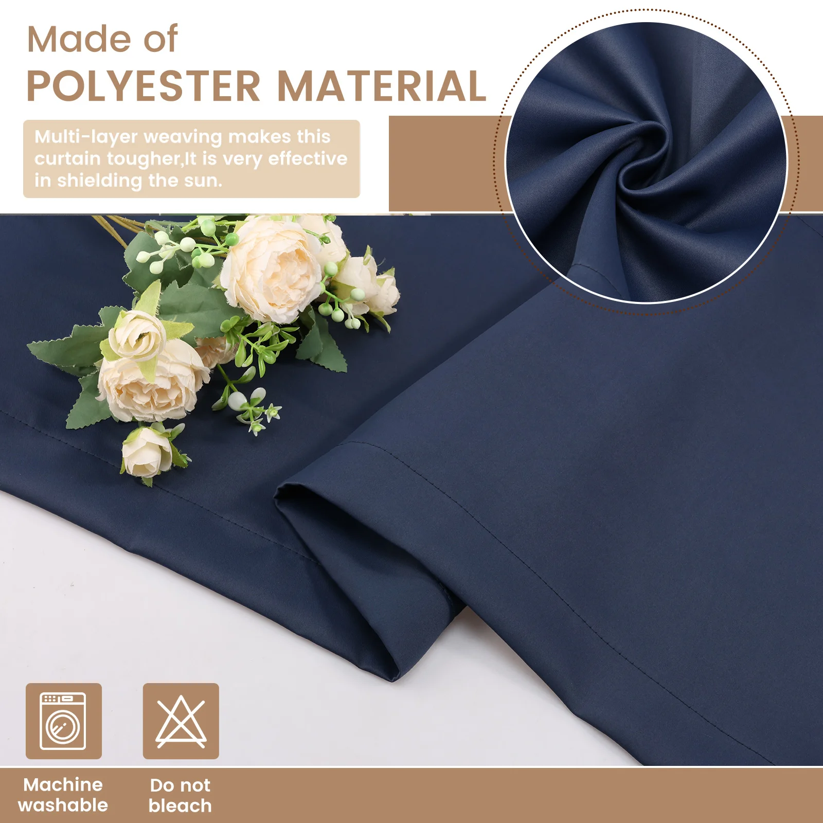 2/4pcs Valances Curtains For Windows, Rod Pocket Small Blackout Valances Curtain for Kitchen Bedroom Bathroom Window Toppers