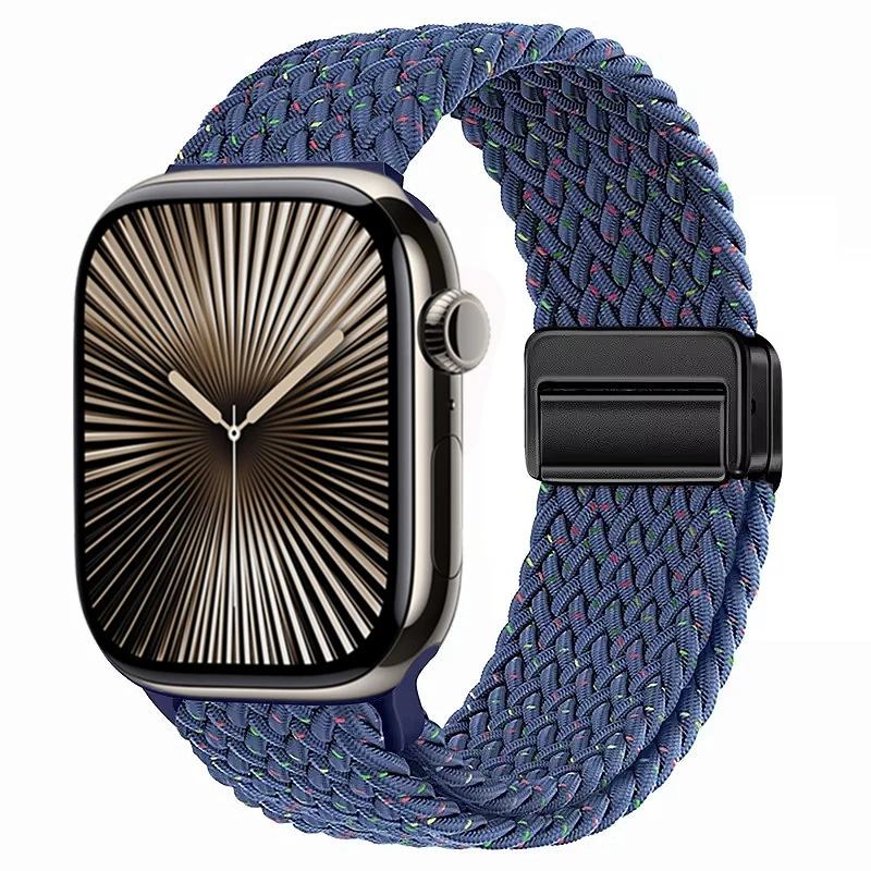 Nylon Braided Magnetic Loop Strap with Metal Accents
