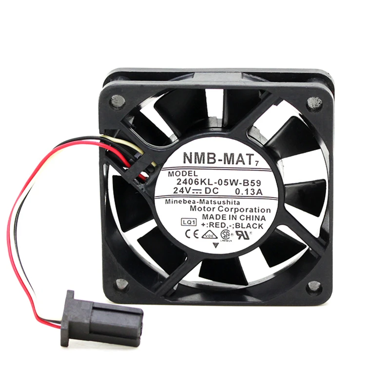 Ventola Di Raffreddamento NMB 2406KL-05W-B59 24V 0,13A 60x60x15mm Per Sistemi Fanuc E CPU