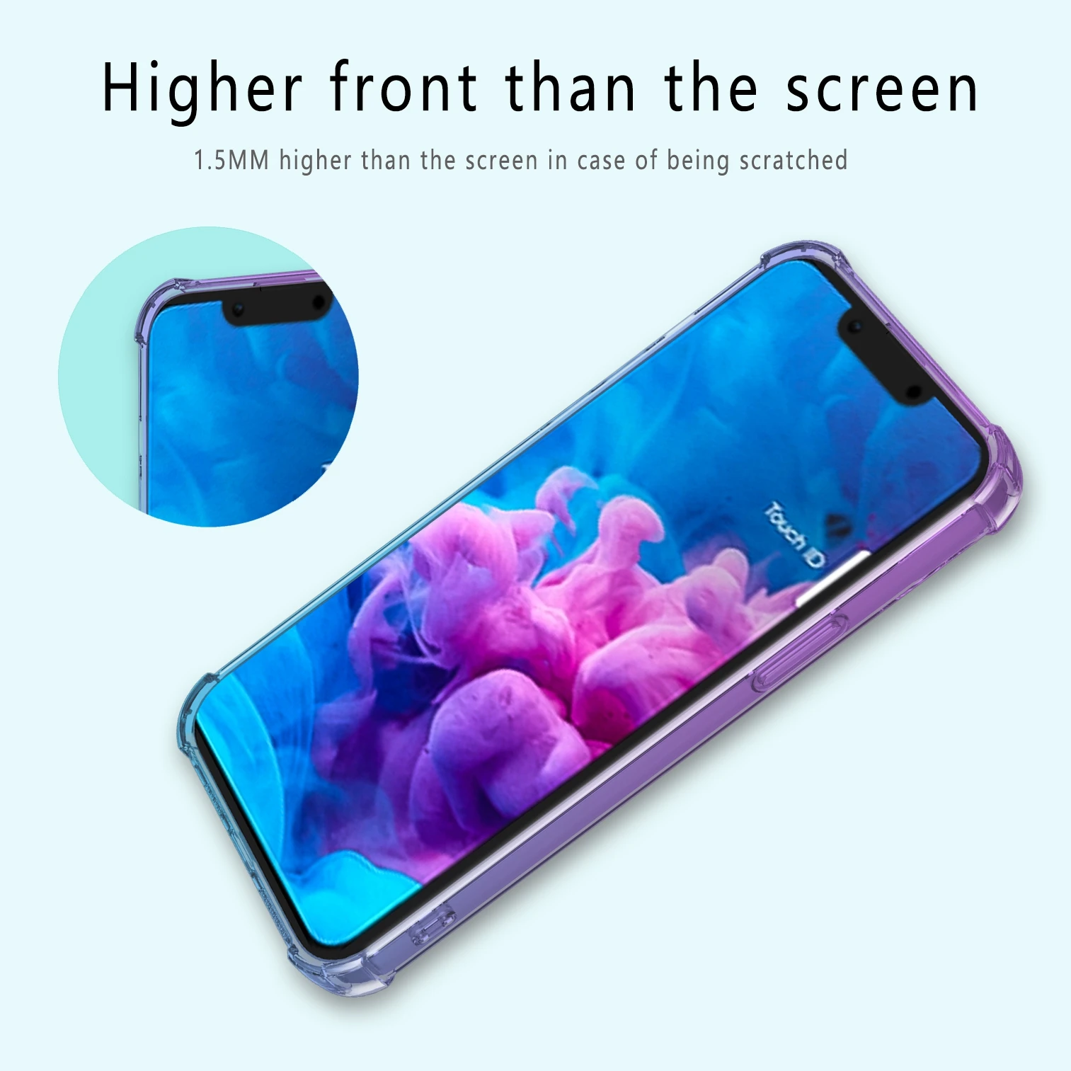 Gradient Airbag TPU Shockproof Protective Phone Case Cover