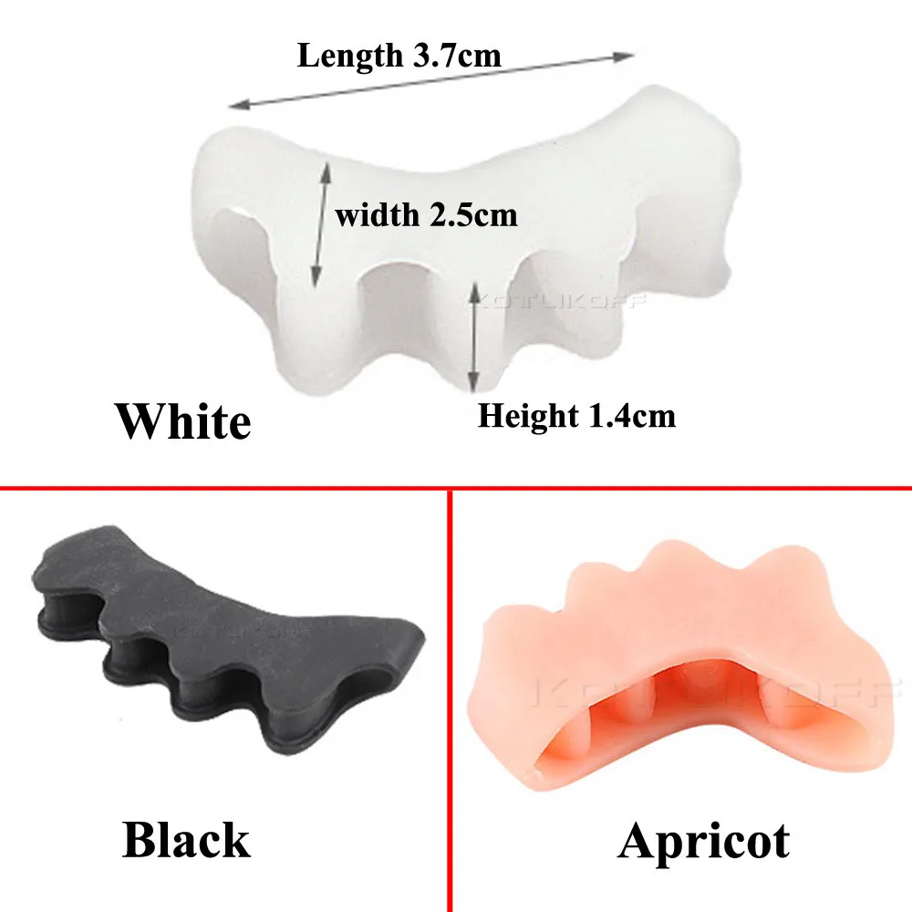Toe Pads Toe Protective Toes Separator Silicone Bunion Hallux Valgus Toe Overlap Corrector Soft Gel Straightener Spacers Stretchers Care