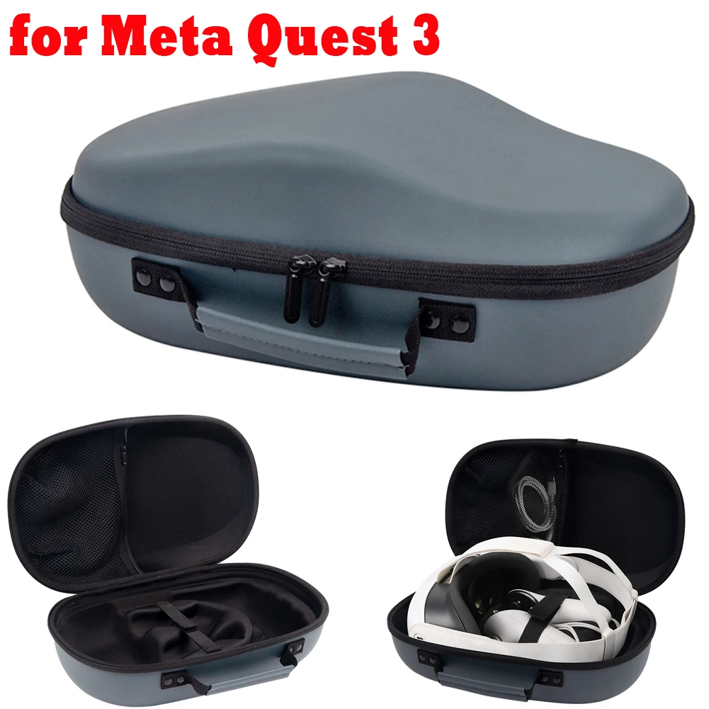 

Жесткий чехол для телефона, защитный чехол для объектива, противоударный, с защитой от царапин, водонепроницаемый, с сетчатым карманом для контроллера гарнитуры Meta Quest 3 VR