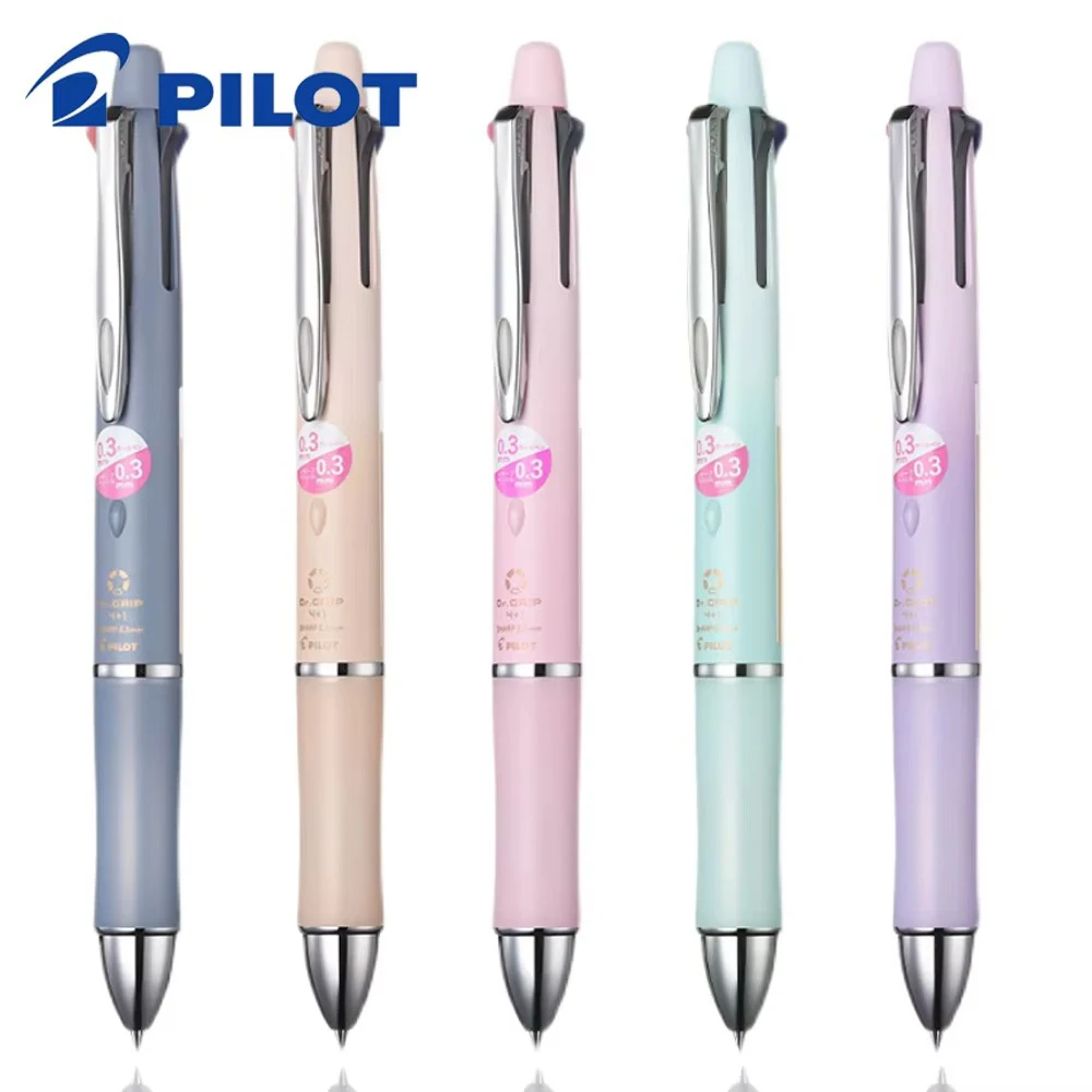 1PC Pilot Multifunction New Macaron Color 0.3mm 4 Color Ballpoint Pen + Mechanical Pen Back To School Supplies Kawaii Stationery