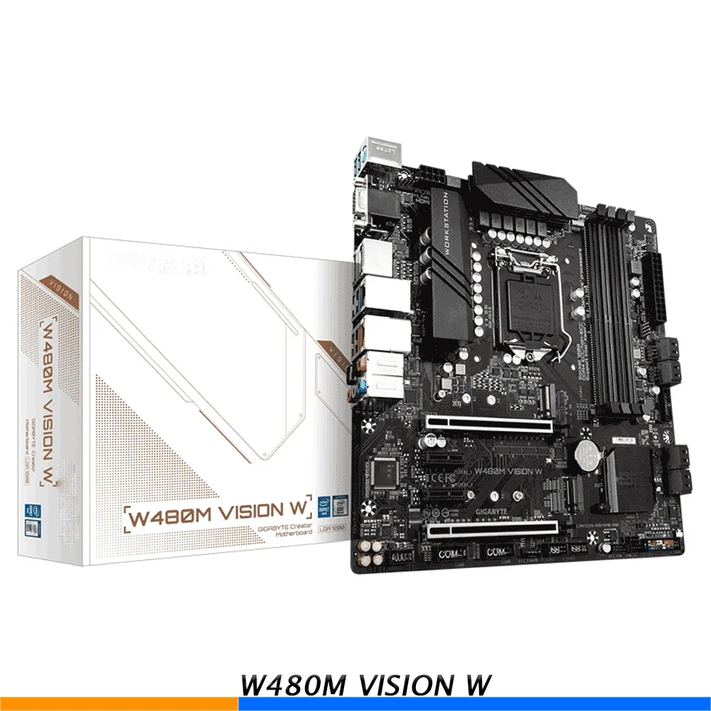 W480M VISION W Workstation Motherboard For Gigabyte M 2 DDR4 LGA 1200 Support W 1200 W