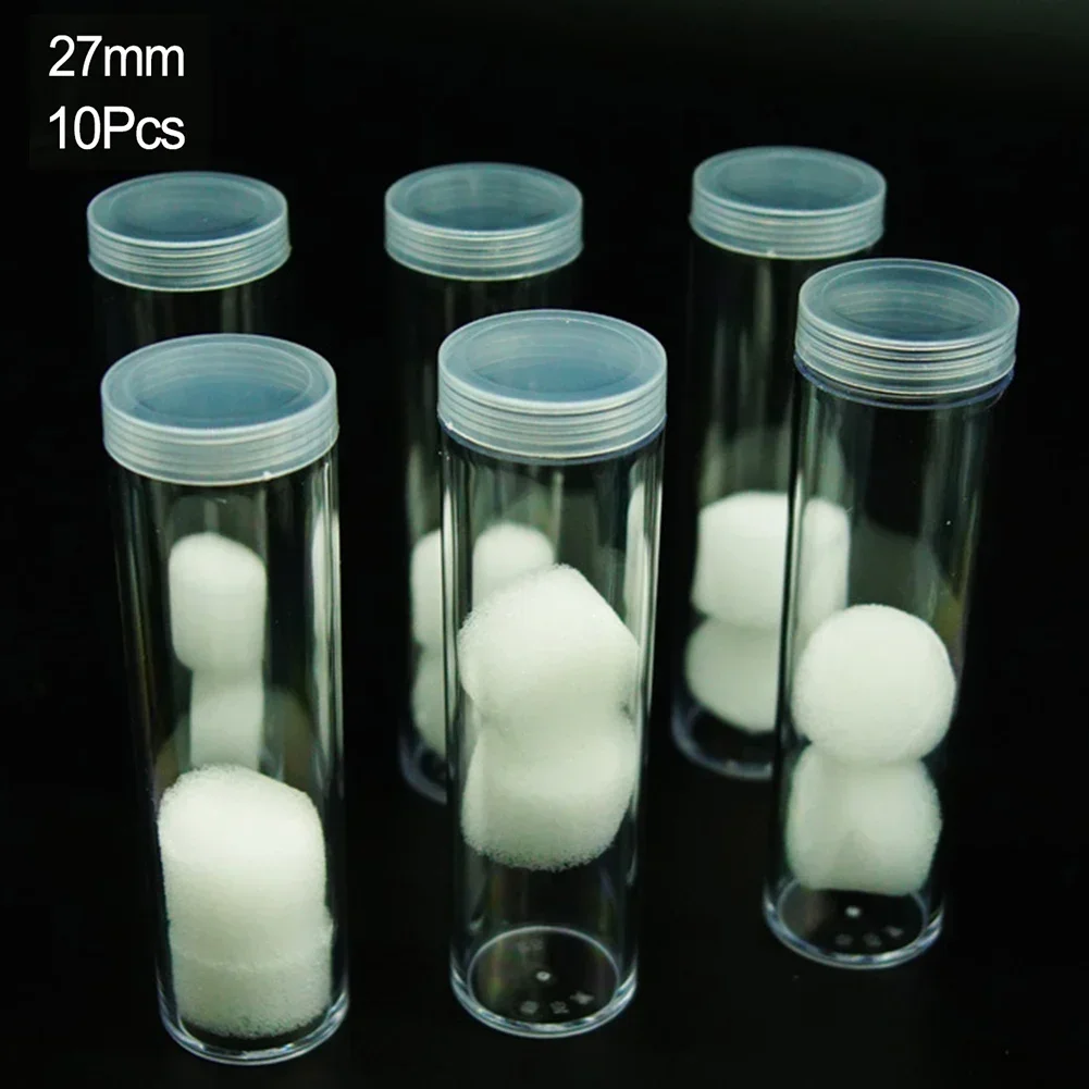 10pcs-27-30mm-Coin-Storage-Tube-Penny-Coin-Capsules-Tube-Coin-Organizer ...