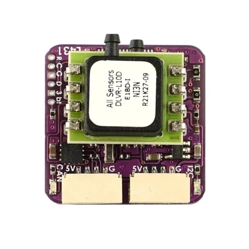 Capteur de vitesse aérienne DLVR-L10D pour ArduPilot, installé sur un drone avec câblage visible.