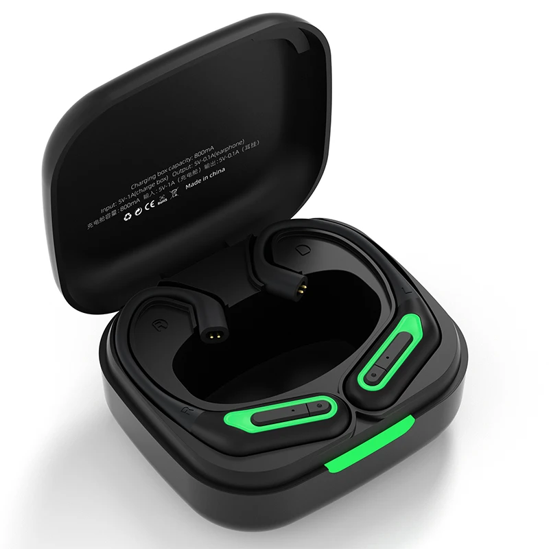 KZ AZ10 Bluetooth 5.2 무선 이어 후크 이어폰 업그레이드 케이블 KZ ZS10 PRO ZSX ZAS 용 HiFi 헤드셋 스포츠 게임 헤드폰 라인