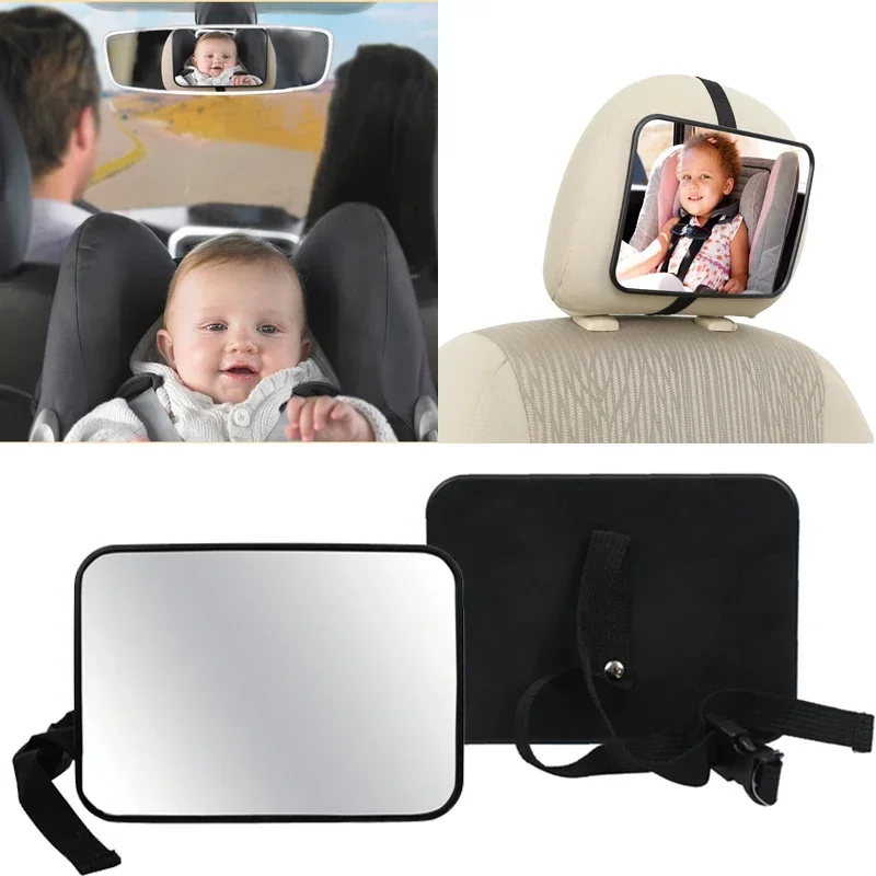Adjustable Wide Car Rear Seat View Mirror Baby/Child Seat Car Safety Mirror Monitor Headrest Interior Styling