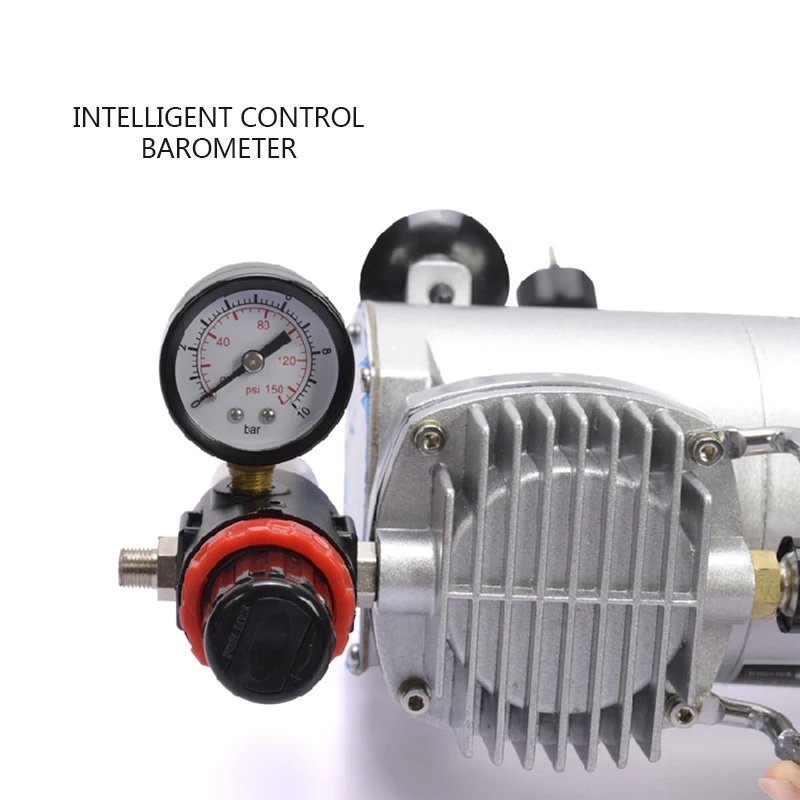 TC-208 Mini Air Compressor 220V Ultra Quiet Oil-free Vacuum Pump Fully Enclosed Jet Pump Air Compressor Tool