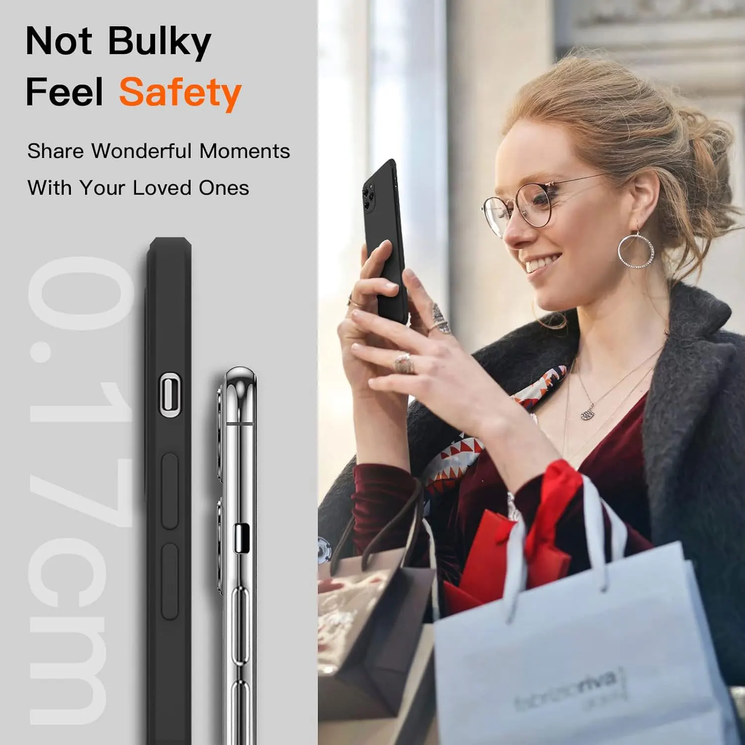 Transparent Shockproof Soft TPU Case with Tempered Glass Slim Cover