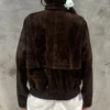 Chocolate Suede Leather Jacket Women Real Sheepskin Leather Coat 2025 Spring New style Jacket 4