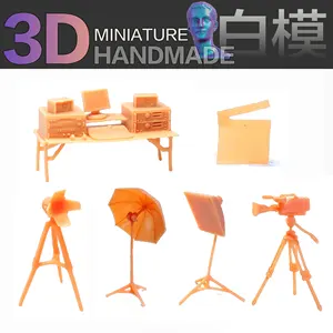 1:64 shooting equipment live broadcast lamp Magnesium lamp should be hand-painted miniature model mini version of hand decoratio