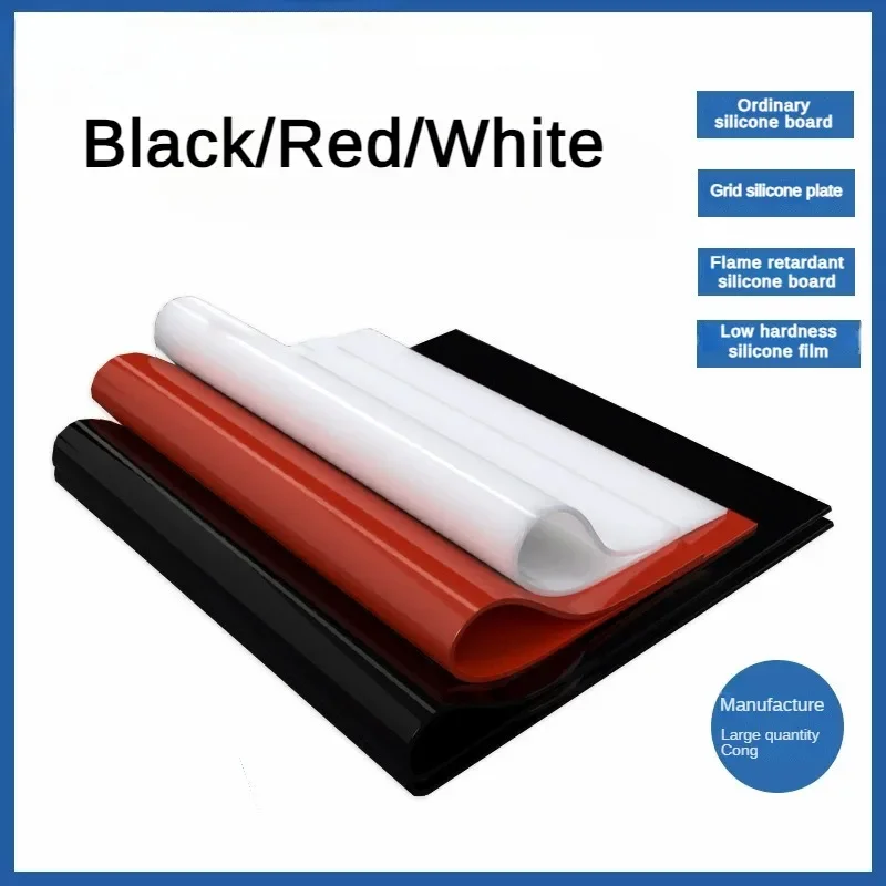 Folha de Borracha de Silicone Transparente Folha de Silicone para Resistência Térmica 500×500 mm Vermelho Preto Thk5 0.5 mm mm 1.5 mm mm mm mm mm