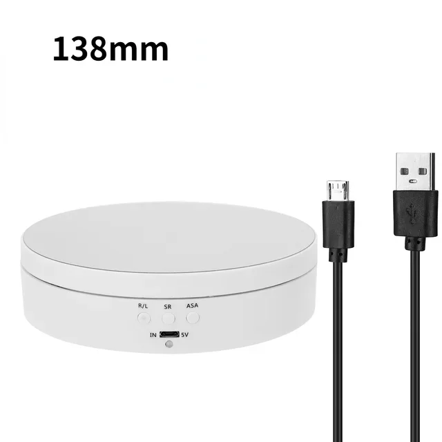 Rotating Display Stand Max Load 4KG Multifunctional Rotating Display Stands Electric Turntable 360&deg; Rotation Noiseless Rotating Table Jewelry Stand