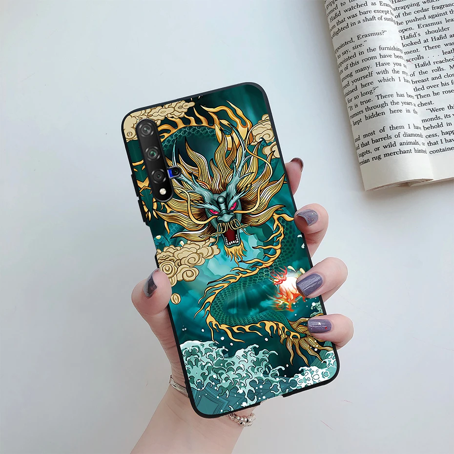 Cute Cat Cartoon Painted Phone Case with Soft Bumper