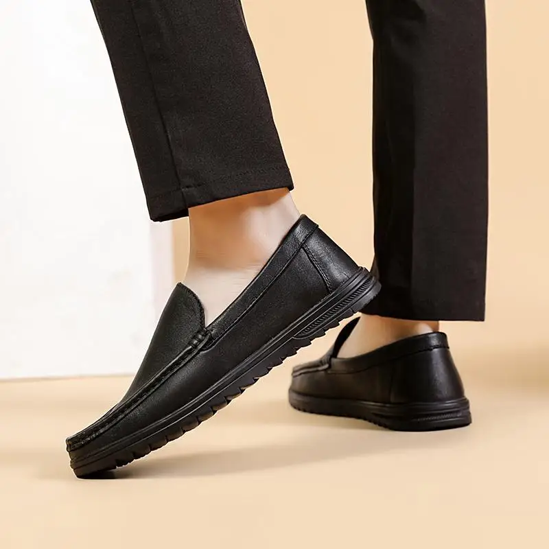 

Men's Leather Shoes Spring Peas Shoes High-Grade Soft Bottom Leather Shoes Men's Business Casual Shoes 2023 New