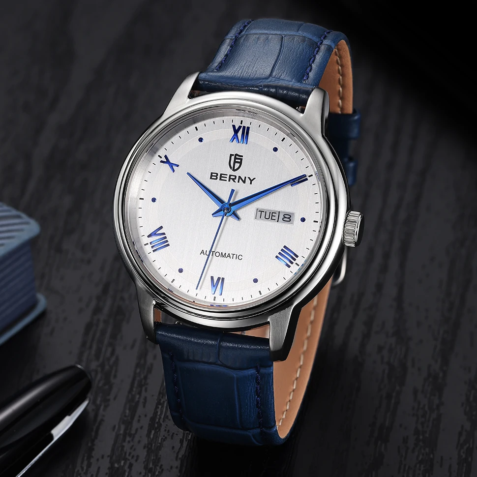 BERNY Orologio da polso subacqueo automatico per uomo Movimento PT5000 20ATM Impermeabile Zaffiro luminoso Meccanico Sport Orologio subacqueo da uomo  1511