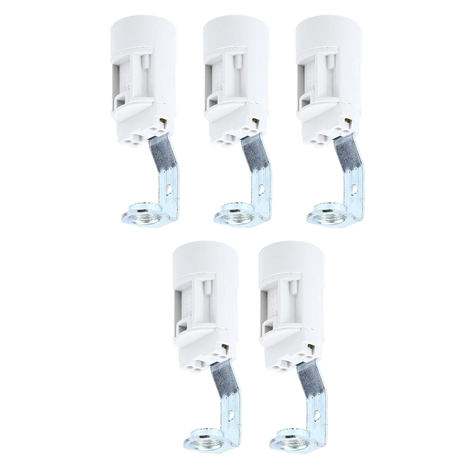 

5 Pcs E14 Bracket Lamp Holder Base Replacement Light Socket Bases Bulb High Temperature Resistant Plastic Candelabra