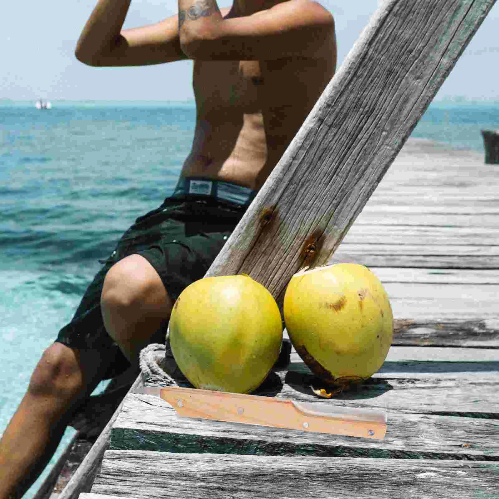 Fruit Tool Coconut Opener and Peeler Coconuts Opening Biscuit Cracker Wooden