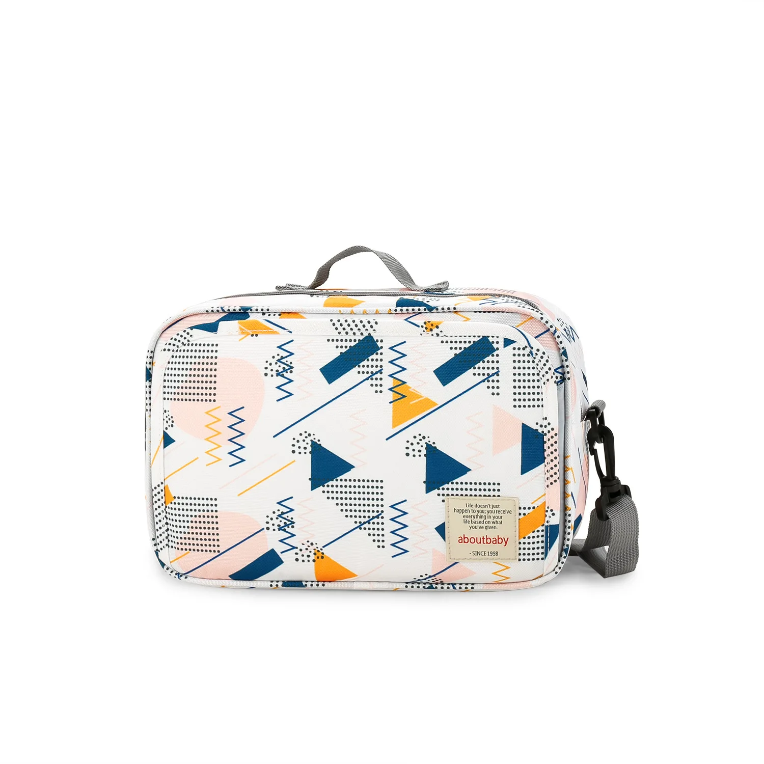 Fashionable Waterproof Wet/Dry Maternity Diaper Bag with Double Handles