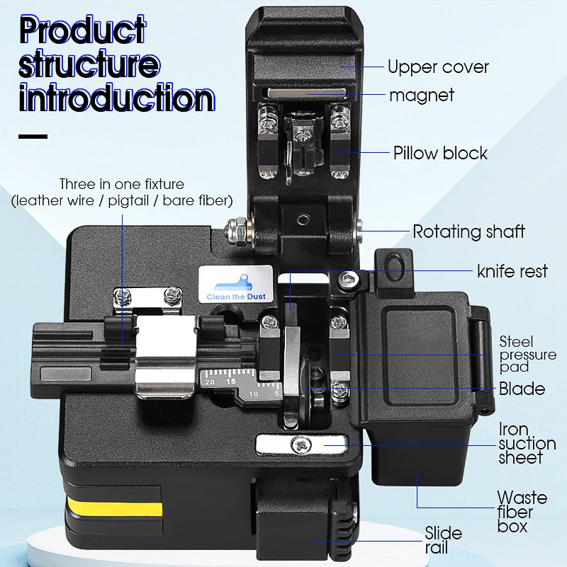 fast connector fiber optic COMPTYCO New FTTH High Precision cutting tool AUA-X2 Optical Fiber Cleaver Cable Cutting Knife Fiber Cleaver fiber fast connector