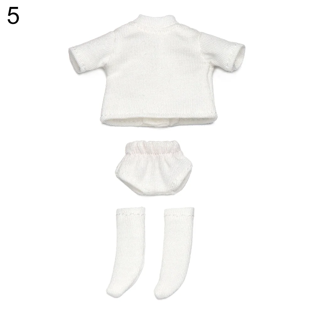 Striped Knit Doll Outfit with T-Shirt, Shorts, & Socks - Cute Gift Set