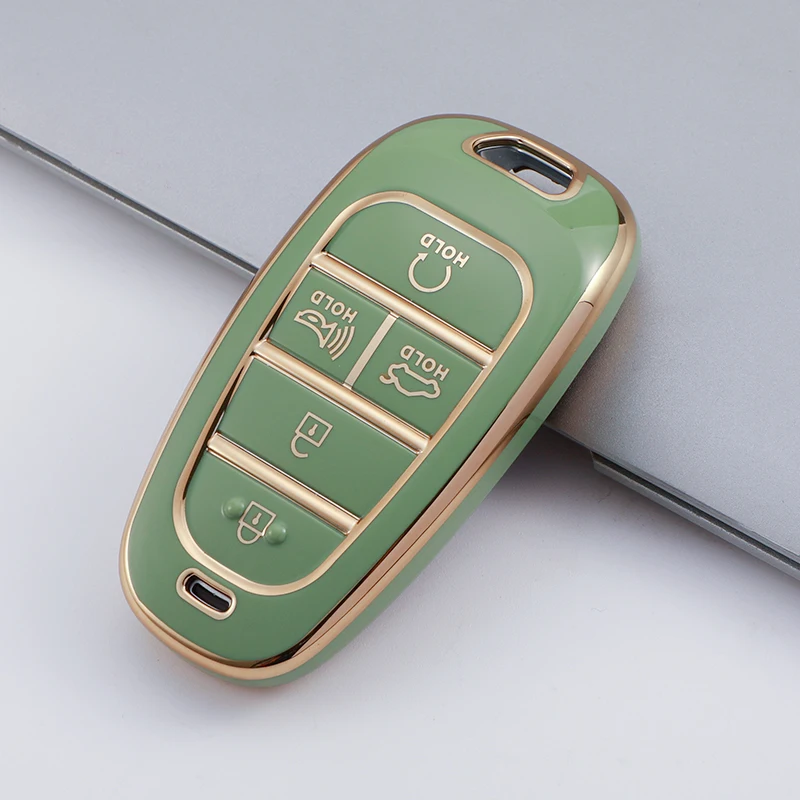 Key Case Cover TPU Car Hyundai Santa Fe Tucson NEXO NX4 Atos Solaris Prime