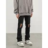 Summer Holed Jeans Men's Loose-fit Straight-leg Pants Casual Style Cotton Pants Adequate Room For Movement